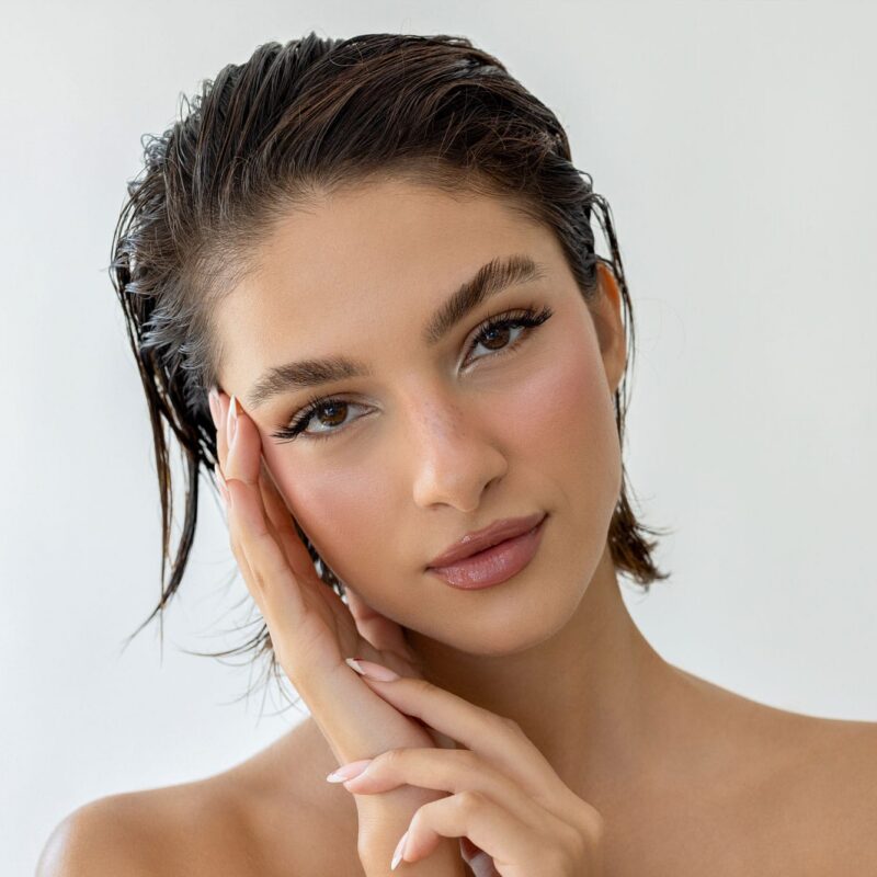 woman after getting a brow lift in Milwaukee, WI