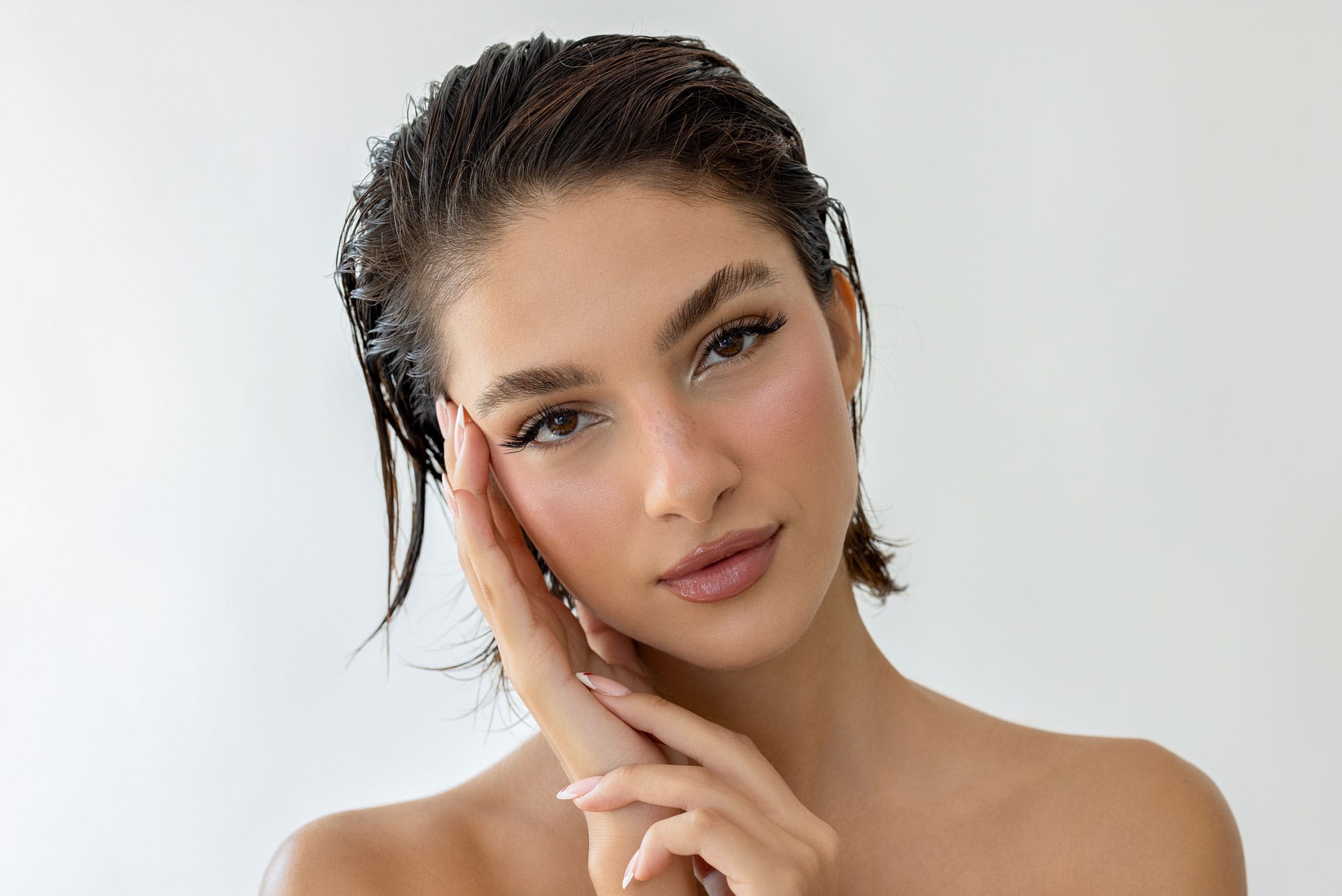 woman after getting a brow lift in Milwaukee, WI