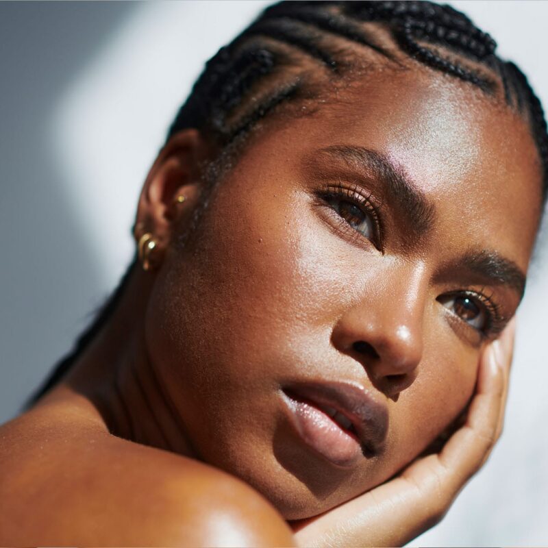 woman with glowing skin after getting tribid laser treatment in Milwaukee, WI