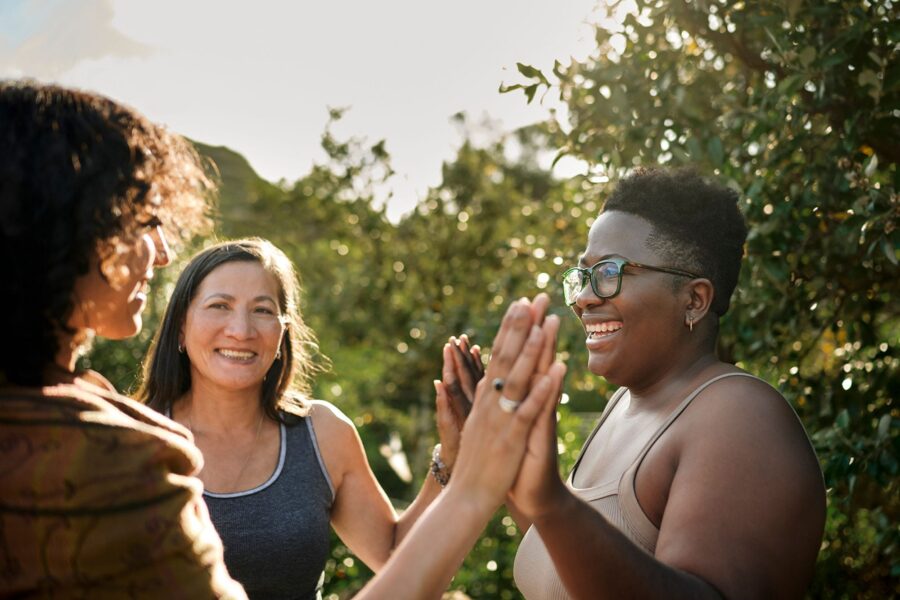 group of happy woman after starting HRT in Milwaukee, WI