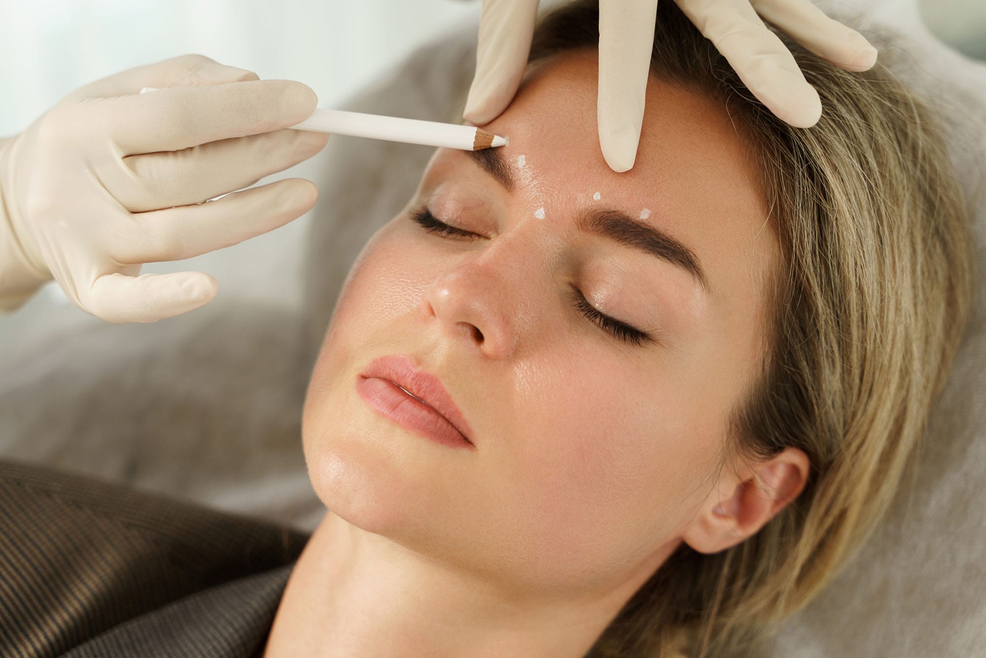 woman at her Botox appointment in Milwaukee, WI